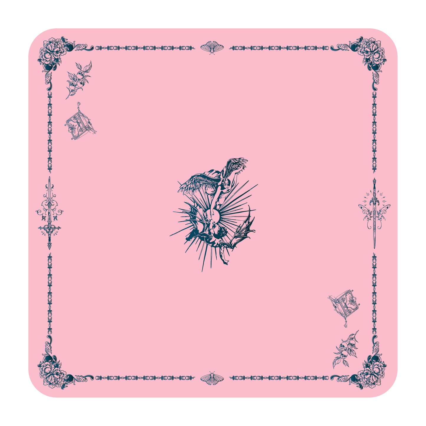 Tapete de Tela – Doble - Ángel y Demonio