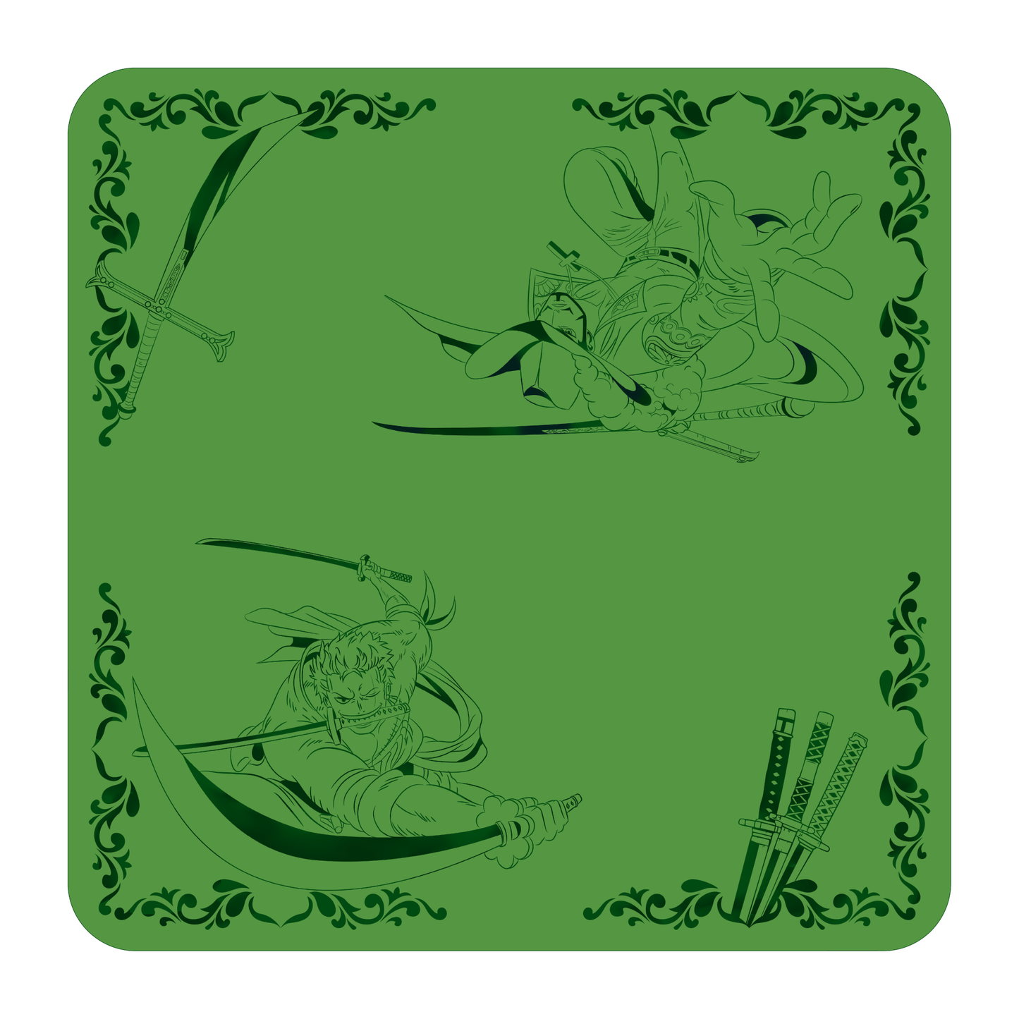 Tapete de Tela – Doble - Zoro Mihawk